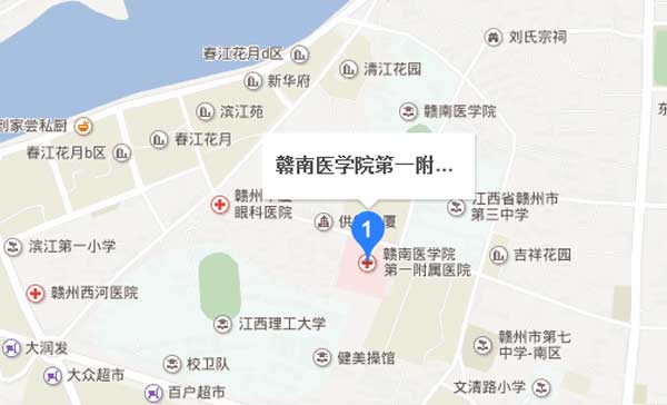 赣州市第一附属医院所在位置
